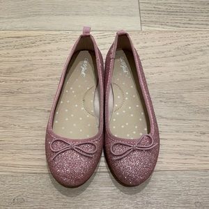 Cat & Jack Pink Sparkle Ballet Flats - Sz 13